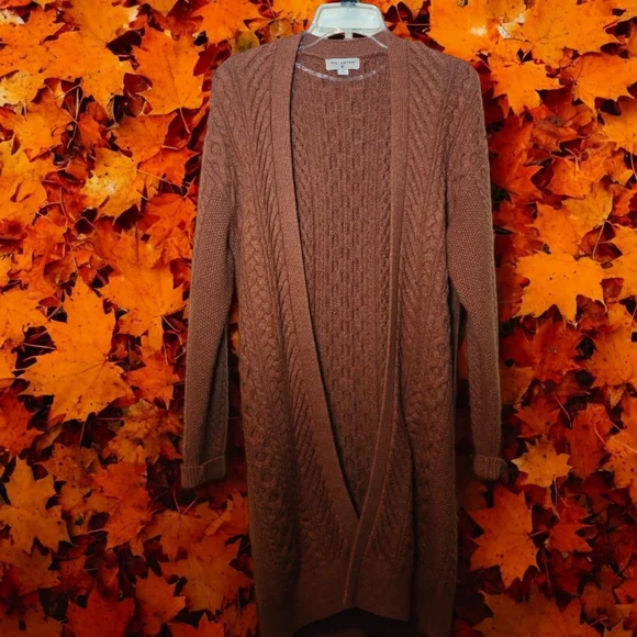 Nili Lotan for Target brown knit duster cozy cardigan NWOT xs 0 2 - Picture 5 of 5